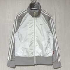 00s adidas ウインドブレーカー ジャケット レディース 白/灰 Mのサムネイル