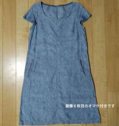 麻100% フレンチスリーブワンピースのサムネイル
