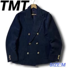 M 定価66000円 TMT 銀ボタン コーデュロイ ジャケット ブレザー 紺