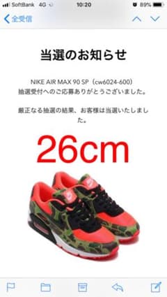 アトモス×ナイキ エアマックス90 "リバースダックカモ"  26cmのサムネイル
