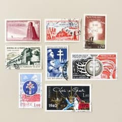 ★42外国切手　フランス　サビーヌ　使用済み４８枚 外国切手8枚（フランス切手：ロレーヌ十字） - メルカリ