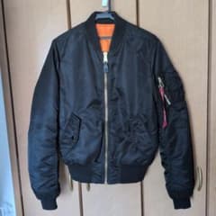 ALPHA INDUSTRIES MA-1 ブラック SMALL USのサムネイル