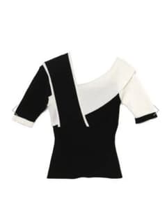 melt the lady bicolor knit topsのサムネイル