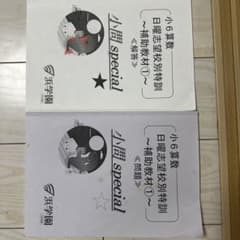 浜学園 小6算数 日曜志望校別特訓 補助教材 小問special 2冊のサムネイル