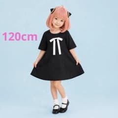 스파이 패밀리 아냐 120CM 블랙 원피스 양말 헤어 장식