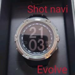 ショットナビw1 evolve☆GPSゴルフナビ ウォッチ W1-FW ブラックのサムネイル