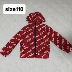 FILA キッズ ジャケット 110cm レッド 総柄のサムネイル