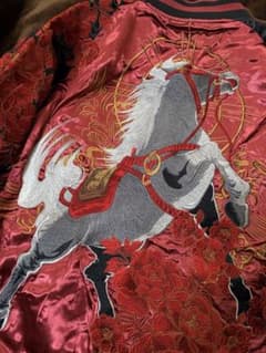 未使用２面用 SAKAJAN silk 馬 花 スカジャン vintage 未使用2面用 SAKAJAN silk 馬花 スカジャン vintage 美品 - メルカリ