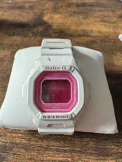 Baby-G ホワイト/ピンク 腕時計(デジタル)