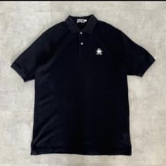 A Bathing Ape ブラックポロシャツ M swag drip BAPE ポロシャツ swag y2k drip A Bathing Ape - メルカリ