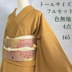 色無地 フルセット 着物 トールサイズ 正絹 卒業式 入学式 イエロー系