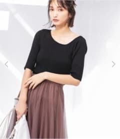 Fifth イレギュラーネック5部袖ニットのサムネイル