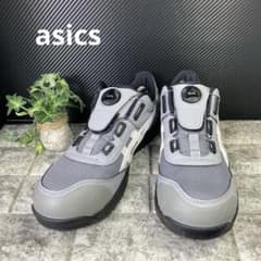 極美品】asics アシックス 安全靴 グレー BOA 27.0 作業 仕事 - メルカリ