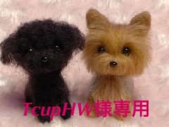 羊毛フェルト　ヨークシャテリア、トイプードルのサムネイル