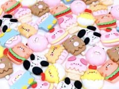 【No.5】デコパーツまとめ売り アニマル スイーツ 45個のサムネイル