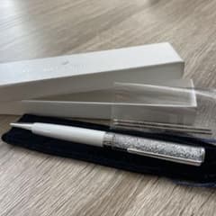 Swarovski ホワイトボールペン クリスタル装飾 替芯付きのサムネイル