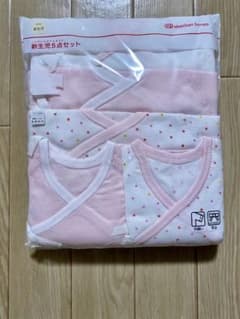 女の子 長袖肌着　新生児5点セットのサムネイル