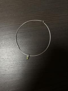 シンプル シルバーネックレス グリーンストーンのサムネイル