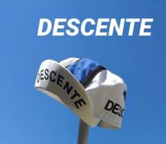 【DESCENTE】 サイクルキャップ ホワイト ブルー 白 青 帽子 キャップのサムネイル