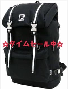 [値引き中] FILA 黒リュック バックパック 大容量 通学のサムネイル
