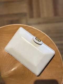 80's オールドGUCCI ホワイトレザー GGロゴ クラッチバッグ【レア】 80's オールドGUCCI ホワイトレザー GGロゴ クラッチバッグ【レア