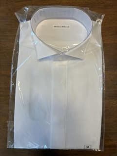⭐︎新品未使用⭐︎ WITH A WHITE ウィングカラーシャツ Mサイズのサムネイル