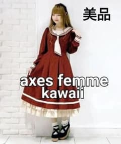 axes femme Chalmiereクラシカルローズ柄ワンピース（キナリ） | Shop