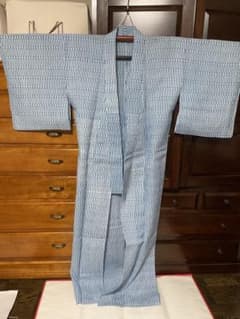 新之助上布 節目七宝柄着物 - メルカリ