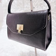 courrges クレージュ 2wayハンドバッグショルダー ブラックフォーマルのサムネイル