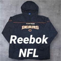 Reebok NFL Chicago Bearsハーフジップジャケット フード - メルカリ