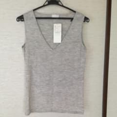 新品 malo カシミヤ ベスト グレー Lサイズ