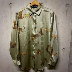 ZARA 豹柄 サテンシャツのサムネイル