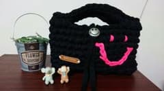 すーじー様専用！送料込！1点物！ニコちゃんスマイルハンドメイドバック♡のサムネイル