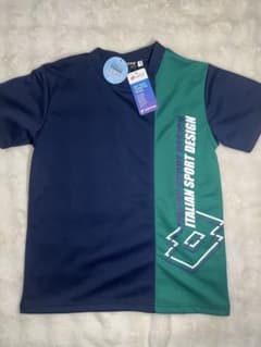 新品 LOTTO 半袖Tシャツ ネイビー グリーンのサムネイル