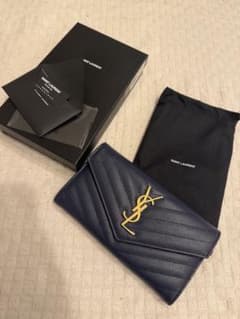 ス*ニ様 SAINT LAURENT 長財布 ネイビーのサムネイル