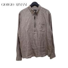 GIORGIO ARMANI / 大きめ 長袖シャツ ハーフジップ C207 GIORGIO ARMANI / 大きめ 長袖シャツ ハーフジップ C207 - メルカリ