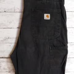 古着★ワークパンツ　カーハート　ブラックのサムネイル