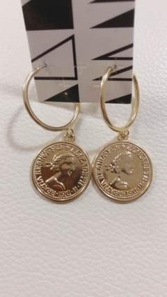 大ぶり コイン ピアス ♡のサムネイル
