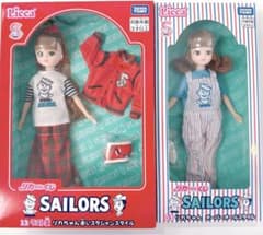 リカちゃんくじ SAILORSラスト賞 赤いスタジャン オーバーオール2体セットのサムネイル