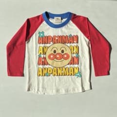 【新品】 アンパンマン ラグラン 長袖 Tシャツ 95cm 綿100%のサムネイル