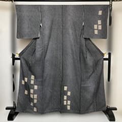 卯月展) No.2832 未使用シリーズ正絹ブラック刺繍色紙訪問着 美品