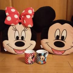 ミッキーマウス&ミニーマウス  ペアクッション ペアマグカップのサムネイル