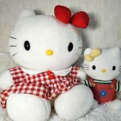 希少・レア】90年代 ハローキティ ミミィ(妹)ぬいぐるみ 大小