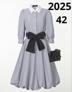 美品✨2025 エムズグレイシー 希少サイズ42 シャツカラーバルーン