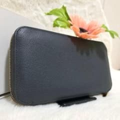 極美品ヴィレクストラ　長財布　ラウンドファスナー グレージュ　レザー