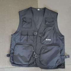 フィッシングベスト CAMP7 Lサイズ　黒のサムネイル