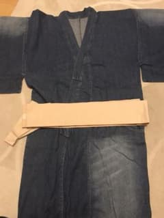 デニムの浴衣 作り帯付きのサムネイル