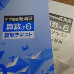 中学受験新演習 算数小6 夏期テキスト - メルカリ