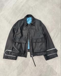 MUZE レザージャケット【OVERSIZED LEATHER BLOUSON】 - メルカリ