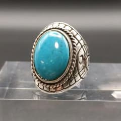 SAAD ターコイズ シルバーリング 925 19号 - メルカリ